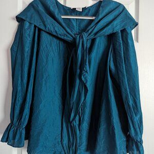 Vintage Sophisticates By Jonathan Martin Silk Blouse Front Tie